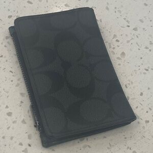 Gray Snap Wallet In Signature Canvas